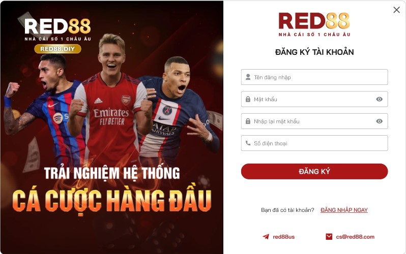 Đăng Ký Tài Khoản Red88